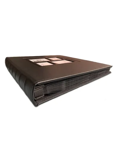 PU Leather Cover Photo Album 6 Inch Photos 500 Capacity Inserts Storage Book - Plain Texture / Blue