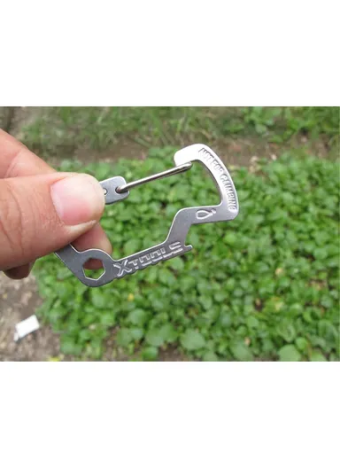 D Shaped Stainless Steel Multi-functional Opener for Outdoor Activities