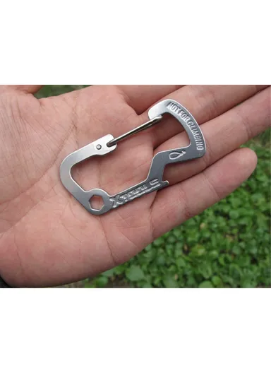 D Shaped Stainless Steel Multi-functional Opener for Outdoor Activities