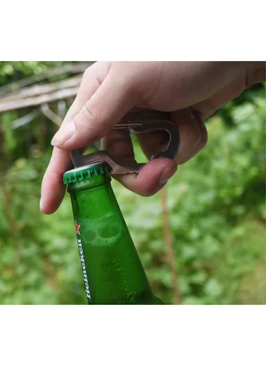 D Shaped Stainless Steel Multi-functional Opener for Outdoor Activities