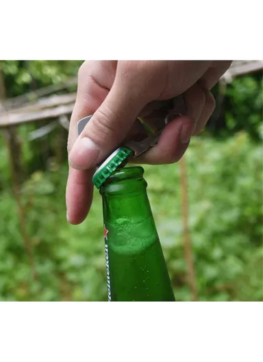 D Shaped Stainless Steel Multi-functional Opener for Outdoor Activities