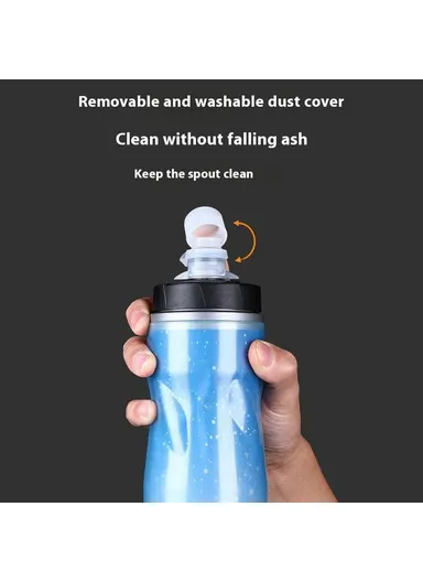 Insulated Cycling Water Bottle Fluorescent Squeeze Sport Bottle (BPA-Free, No FDA) - Ocean Bubbles