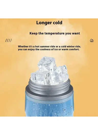 Insulated Cycling Water Bottle Fluorescent Squeeze Sport Bottle (BPA-Free, No FDA) - Simple Lines