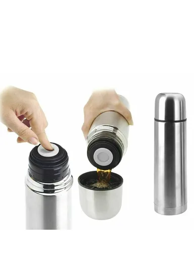 750ml Stainless Steel Vacuum Insulated Kettle Thermal Water Bottle for Travel Outdoor (BPA Free, No FDA)