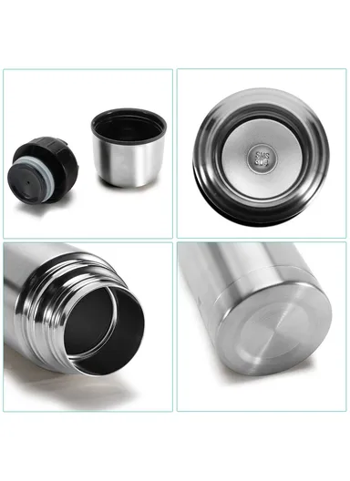 750ml Stainless Steel Vacuum Insulated Kettle Thermal Water Bottle for Travel Outdoor (BPA Free, No FDA)