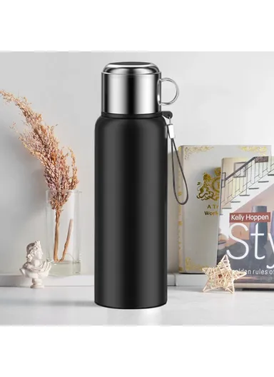 1000ml 304 Stainless Steel Tea Infuser Cup Vacuum Insulated Water Bottle for Travel Outdoor (BPA Free, No FDA) - Silver