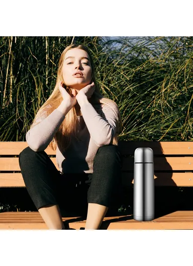 500ml Stainless Steel Vacuum Insulated Kettle Thermal Water Bottle for Travel Outdoor (BPA Free, No FDA)