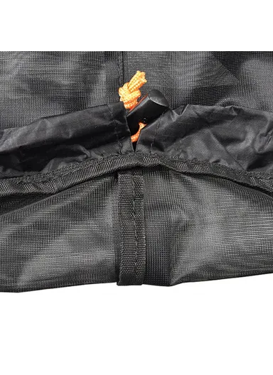 Drawstring Mesh Laundry Storage Bag Litter Pouch Multifunction Fishing Net Easy Folding for Travelling Camping Hiking - Black / XXL 