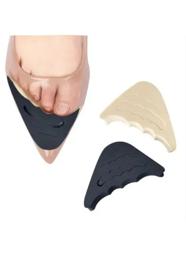 Forefoot Insert Pad, High Heels Toe Plug Sponge, Shoes Cushion Feet Filler Half Insoles - Beige