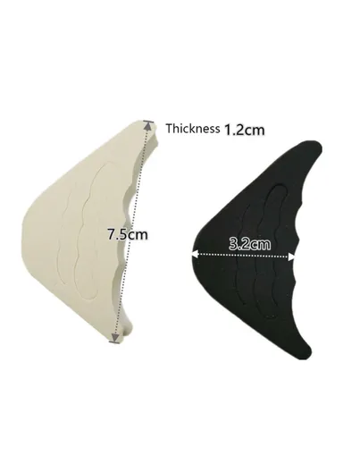 Forefoot Insert Pad, High Heels Toe Plug Sponge, Shoes Cushion Feet Filler Half Insoles - Black