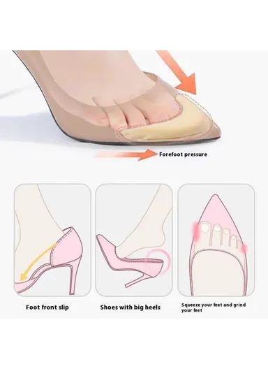 2Pcs Shoe Filler, Women Reusable Oversized Shoe Toe Insert Cushion - Nude