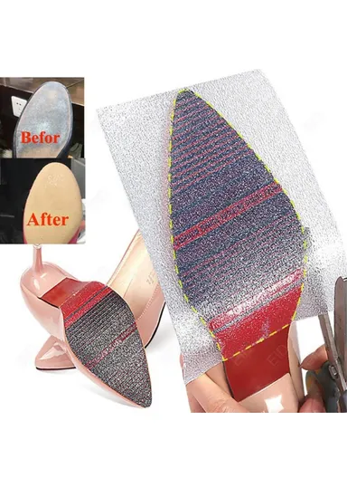10x50cm Shoes Sole Protector Sticker, Anti-slip Ground Grip Self-adhesive High Heels Sole Tape - Transparent