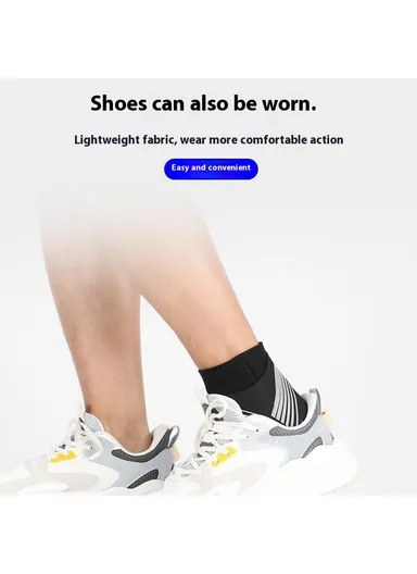 Compression Ankle Brace Support, Adjustable Wrap for Sprained Ankle AB039 - Green / Right Foot / M