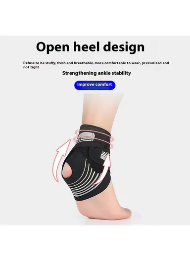 Compression Ankle Brace Support, Adjustable Wrap for Sprained Ankle AB039  - Green / Left Foot / S