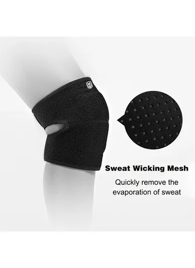 1Pc Adjustable Thickened Sponge Knee Pad, Fitness Basketball Cycling Running Knee Protector KN0182 - L / Grey