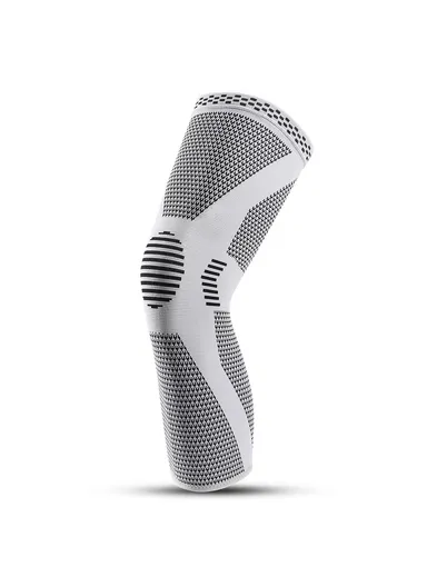 1Pc 3D Knitted Breathable Knee Support, Sports Compression Knee Sleeve for Basketball Cycling Running AB204 - M