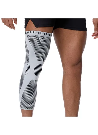 1Pc 3D Knitted Breathable Knee Support, Sports Compression Knee Sleeve for Basketball Cycling Running AB204 - M