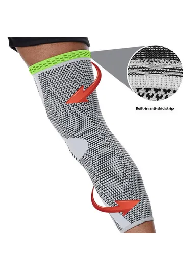1Pc 3D Knitted Breathable Knee Support, Sports Compression Knee Sleeve for Basketball Cycling Running AB204 - M