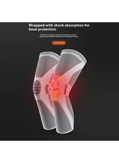 1Pc 3D Knitted Breathable Knee Support, Sports Compression Knee Sleeve for Basketball Cycling Running AB204 - M
