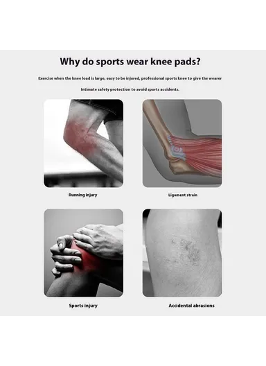 1Pc 3D Knitted Breathable Knee Support, Sports Compression Knee Sleeve for Basketball Cycling Running AB204 - M