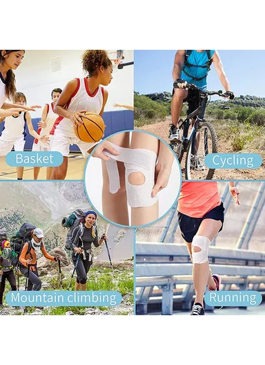 1 Pair Sports Compression Knee Guard Running Basketball Slim Elastic Knee Brace YF-JS020 - Black / 2XL