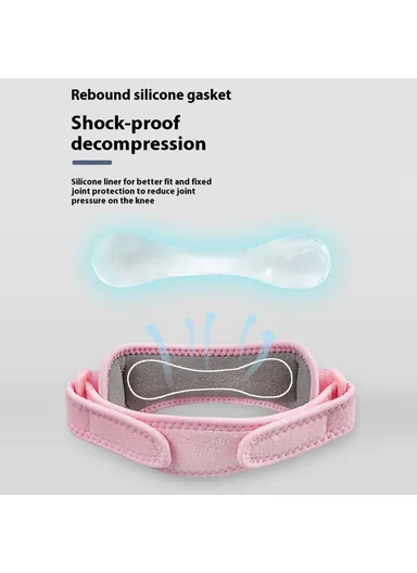 2 Pcs Knee Brace Patella Support Strap, Men Women Sports Running Fitness Compression Knee Protector HJ089 - Pink