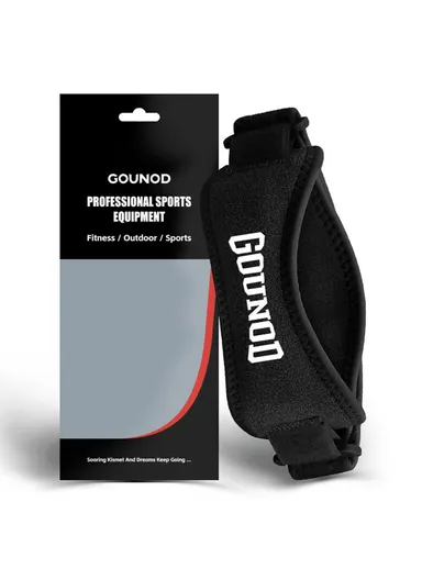 1 Pc Knee Brace Patella Support Strap, Men Women Sports Running Fitness Compression Knee Protector HJ089 - Black