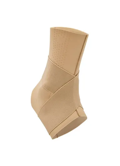 1Pc Shock Absorption Ankle Support Brace, Open Heel Compression Sleeve for Sports Injury Prevention 7124 - Skin Color / XL