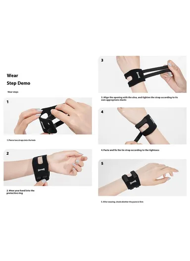 1Pc Sports Wrist Support TFCC Protection Wrap Sprain Recovery Compression Wrist Brace HW003 - Black