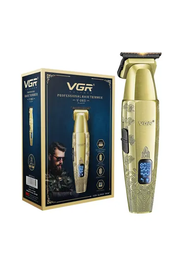 Professional Rechargeable Hair Trimmer, Turbo 8000RPM Cord/Cordless Hair Trimmer with Accessories V-265 - Gold 
