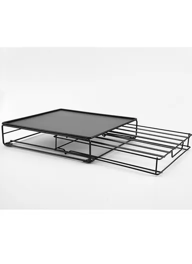 40-Pod Space-Saving Coffee Capsule Storage Drawer, Under Coffee Maker Rack Organizer CP130 (L31 x W29 x H7)cm - Black