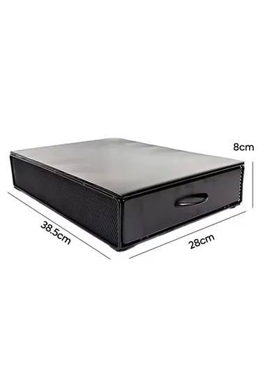 40-Pods Mesh Pod Storage Drawer, Under Coffee Machine Capsule Organizer CP133 (W28 x D38.5 x H8)cm - Black