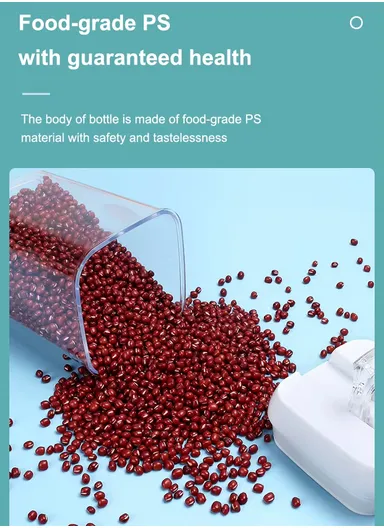 6Pcs Transparent Airtight Food Storage Canisters with Durable Plastic Lids