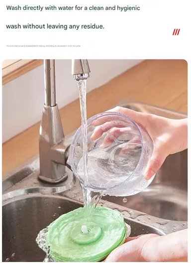 500ml Manual Hand Pull Food Chopper, Compact Vegetable Cutter with Stainless Steel Blades - Blue