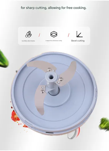 900ml Manual Hand Pull Food Chopper, Compact Vegetable Cutter with Stainless Steel Blades - Green