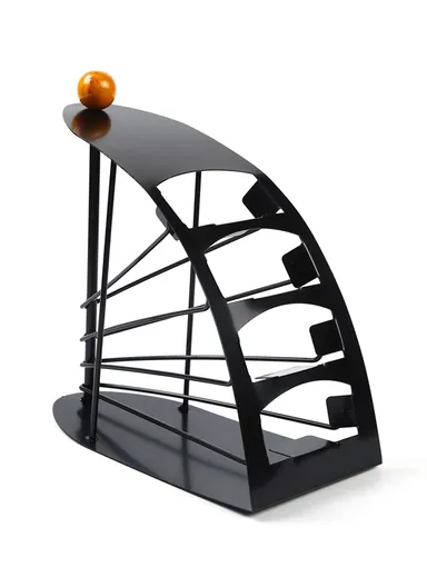 4-Slot Metal Remote Organizer with Mesh Design &amp; Steel Base (L20 x W11 x H18)cm