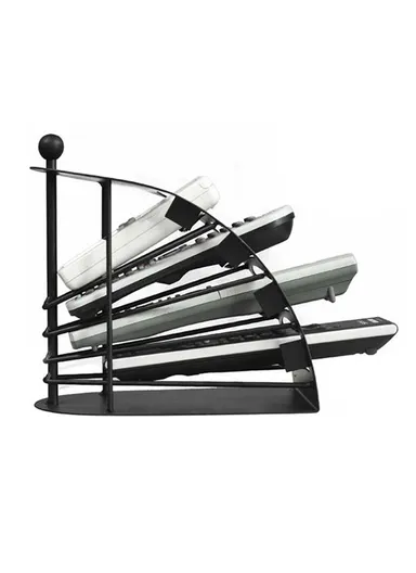4-Slot Metal Remote Organizer with Mesh Design &amp; Steel Base (L20 x W11 x H18)cm