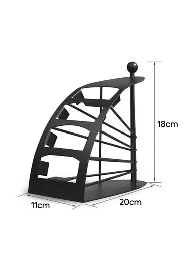 4-Slot Metal Remote Organizer with Mesh Design &amp; Steel Base (L20 x W11 x H18)cm