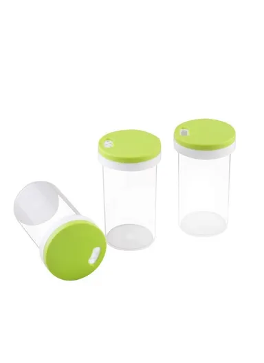 12 Plastic Seasoning Jars Set with 360° Rotating Base &amp; Cutlery Holde JN-601 (D15.5 x H21)cm