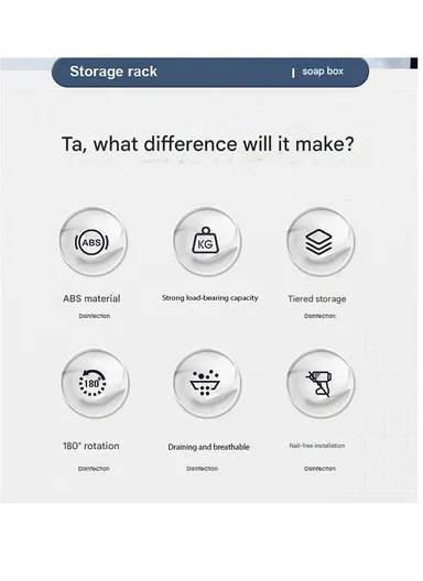 4-Layer No-Drill Bathroom Shower Organizer Rack – Grey