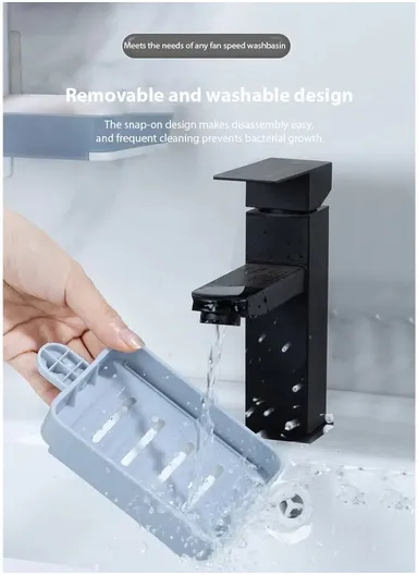 3-Layer No-Drill Bathroom Shower Organizer Rack – Grey