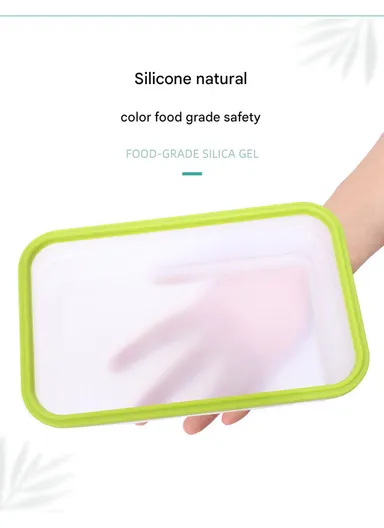 4-Pieces Foldable Silicone Lunch Box Set - Red