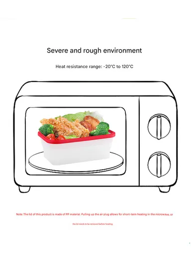 4-Pieces Foldable Silicone Lunch Box Set - Red