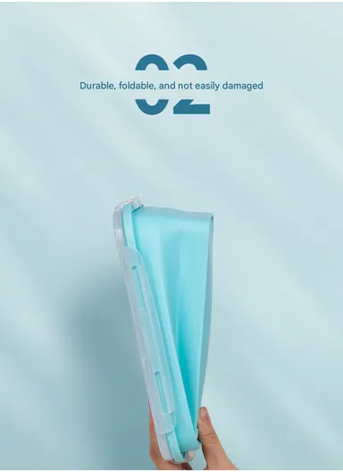 4-Pack Foldable Silicone Food Storage Lunch Box Set - Pink