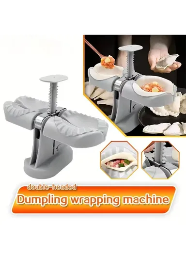 Foldable Manual Dumpling Maker Mold (L20 x W12 x H17)cm - Grey