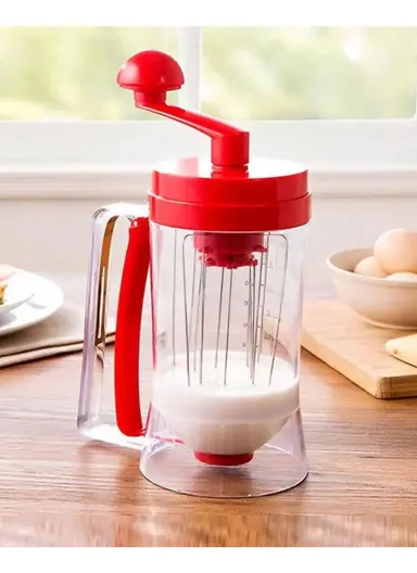 Manual Batter Mixer &amp; Dispenser with Hand-Crank (D11× H20)cm