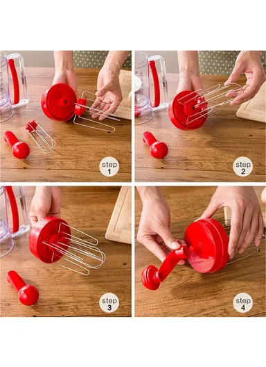 Manual Batter Mixer &amp; Dispenser with Hand-Crank (D11× H20)cm