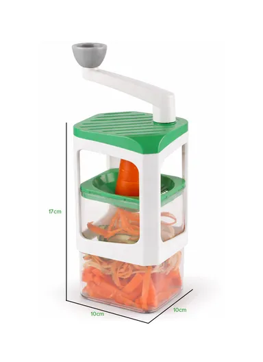 7-in-1 Manual Vegetable Chopper &amp; Slicer with Hand-Crank, Multi-Blade Dicer Set