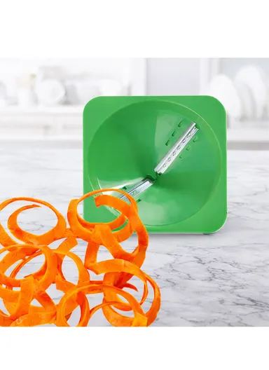 7-in-1 Manual Vegetable Chopper &amp; Slicer with Hand-Crank, Multi-Blade Dicer Set