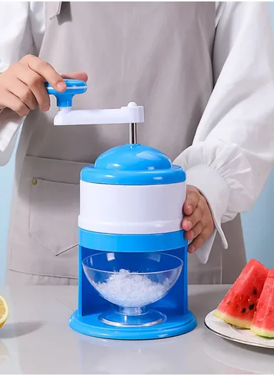 Ice Crusher Manual Multifunction Shaver, Durable, Heat-Resistant with Ice Bowl BLD-16